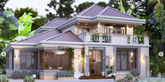 Elegant Two-Story 4 Bedroom House Design