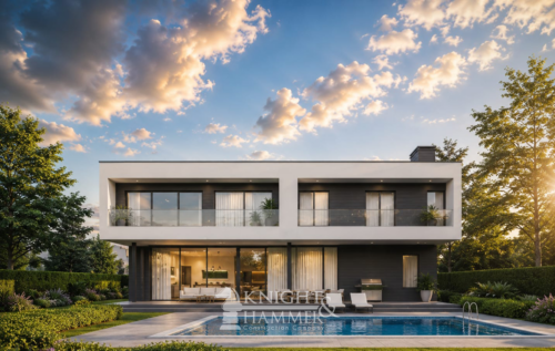 modern house design exterior Kenya flat roof